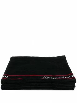 Alexander McQueen jacquard logo beach towel