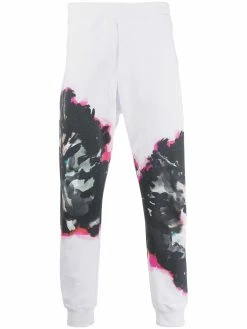 Alexander McQueen abstract print track pants