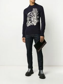 Alexander McQueen flat lettering logo printed clutch