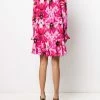 Alexander McQueen hibiscus print flared mini dress