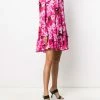 Alexander McQueen hibiscus print flared mini dress