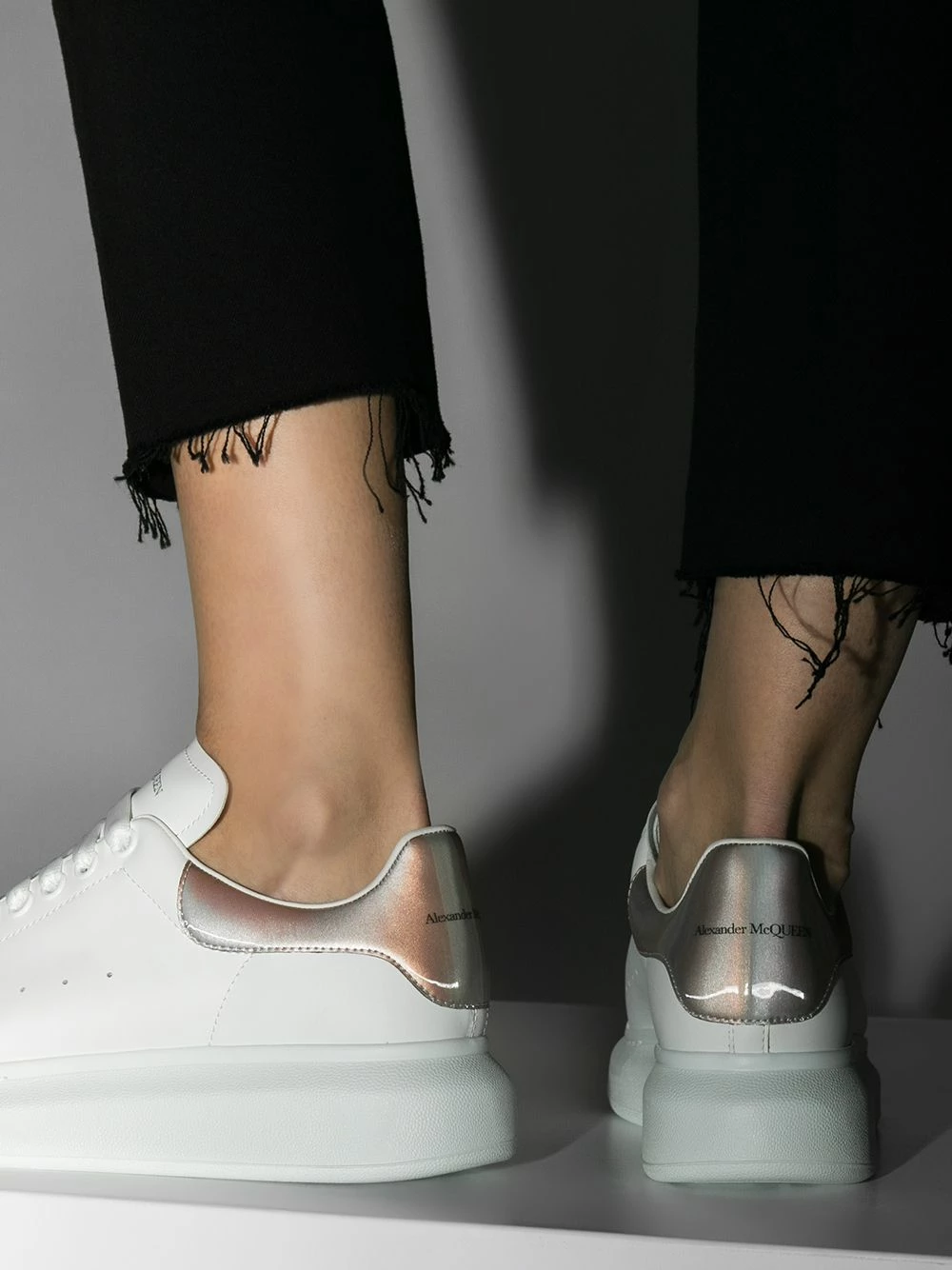 Alexander McQueen Metallic oversized leather sneakers 6 Alexander McQueen metallic oversized leather sneakers