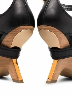 Alexander McQueen No.13 105 wedge leather sandals