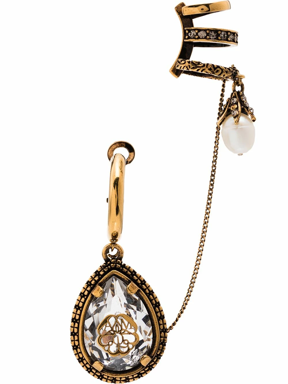 Alexander McQueen Charm seal droplet ear cuff 1 Alexander McQueen charm seal droplet ear cuff