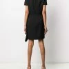 Alexander McQueen structured-shoulder draped-panel dress