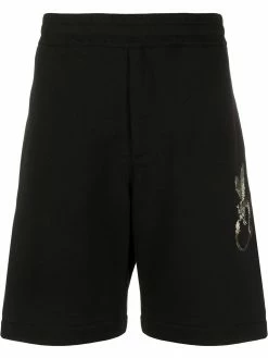 Alexander McQueen embroidered track shorts