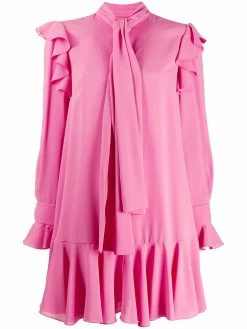 Alexander McQueen tie-neck ruffle dress