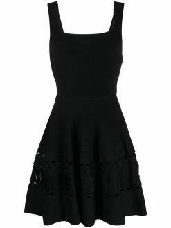 Alexander McQueen ribbed detail flared dress