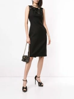 Alexander McQueen bow-embellished pencil dress