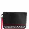 Alexander McQueen logo clutch bag