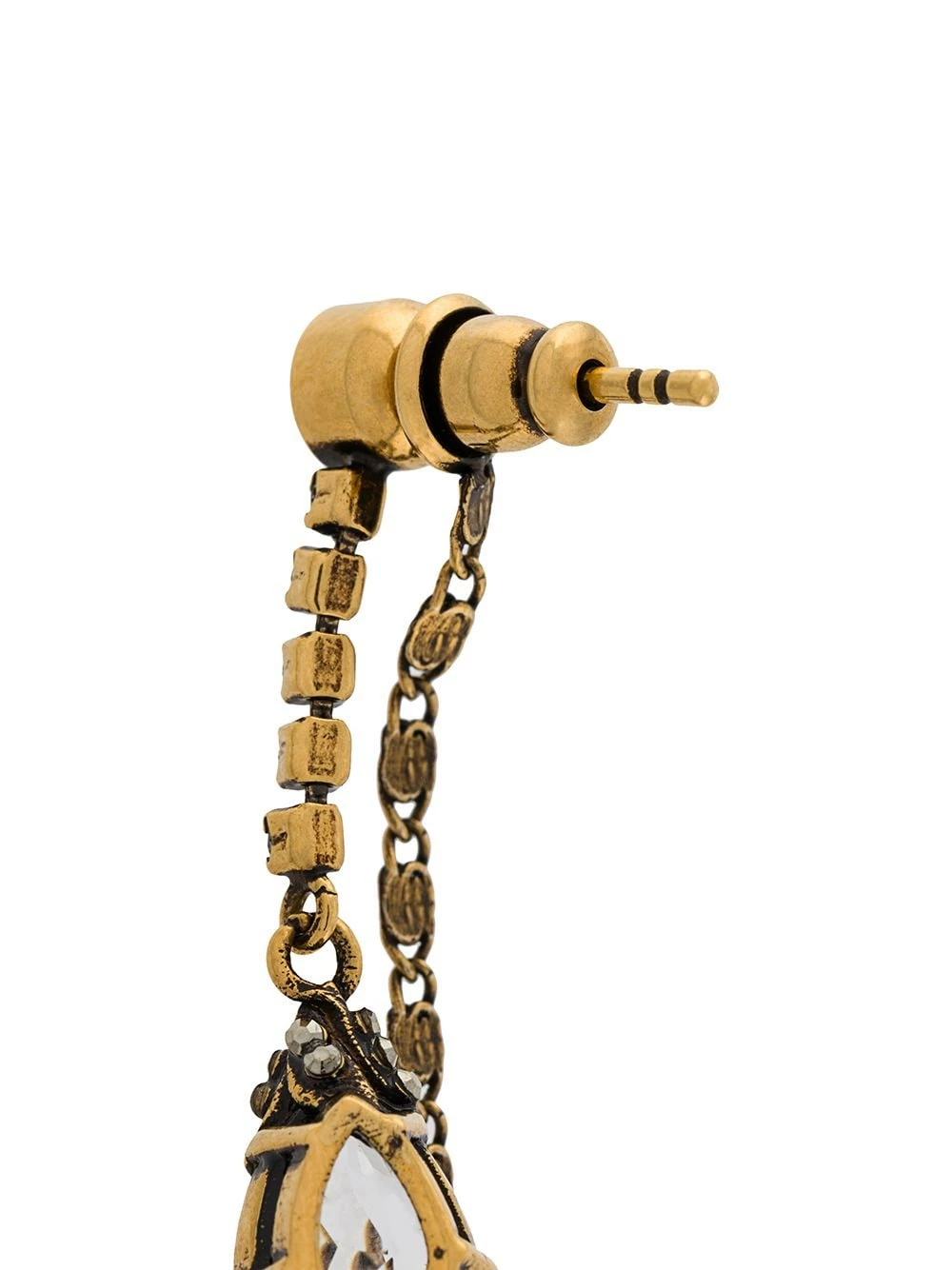 Alexander McQueen Mismatched chain drop earrings 5 Alexander McQueen mismatched chain drop earrings