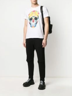 Alexander McQueen embroidered logo patch track trousers