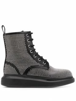 Alexander McQueen studded lace-up ankle boots