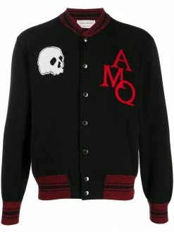 Alexander McQueen skull intarsia bomber jacket