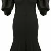 Alexander McQueen peplum hem off-shoulder dress