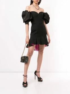 Alexander McQueen peplum hem off-shoulder dress