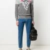 Alexander McQueen skulls and stripes crewneck jumper