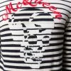 Alexander McQueen skulls and stripes crewneck jumper