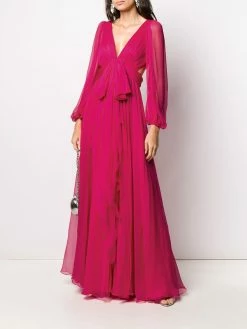 Alexander McQueen bow detail evening gown