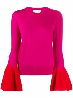 Alexander McQueen flared-sleeve knit jumper