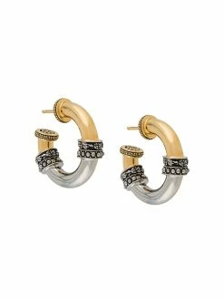 Alexander McQueen bi-colour hoop earrings