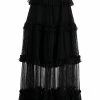 Alexander McQueen sheer panel tiered skirt