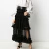 Alexander McQueen sheer panel tiered skirt