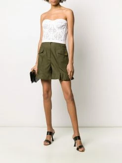 Alexander McQueen high-waisted ruffle hem shorts