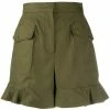 Alexander McQueen high-waisted ruffle hem shorts