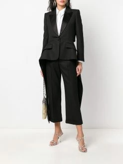 Alexander McQueen single-breasted drape blazer
