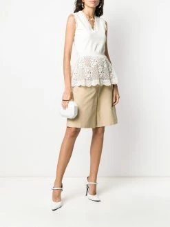 Alexander McQueen lace-details peplum top