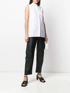 Alexander McQueen lace inserts sleeveless shirt