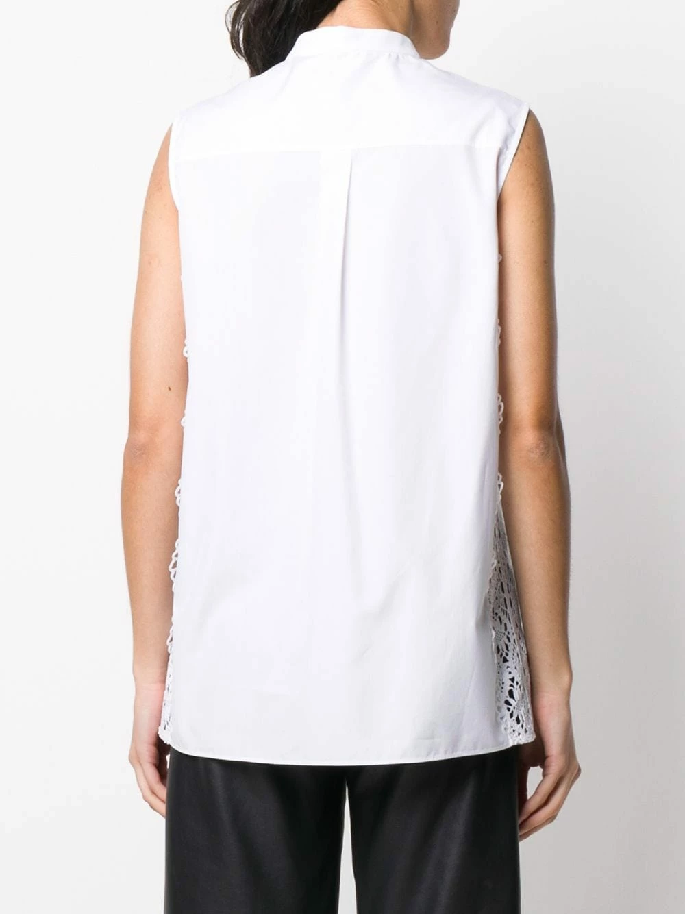 Alexander McQueen Lace inserts sleeveless shirt 4 Alexander McQueen lace inserts sleeveless shirt