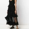 Alexander McQueen sheer frill sleeveless dress