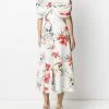 Alexander McQueen floral print gathered dress