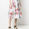 Alexander McQueen floral print midi skirt