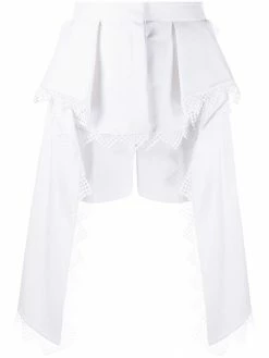Alexander McQueen peplum lace-trimmed shorts