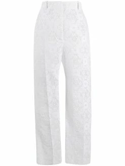 Alexander McQueen Endangered flower lace cigarette trousers