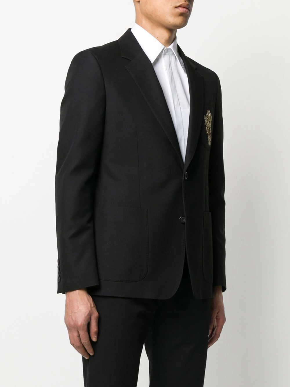 Alexander McQueen Embroidered suit jacket 3 Alexander McQueen embroidered suit jacket