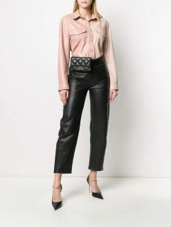 Alexander McQueen quilted skull belt bag