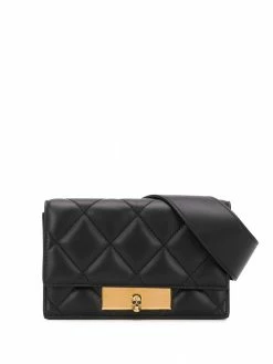 Alexander McQueen quilted skull belt bag