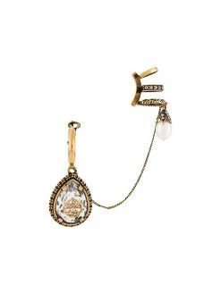 Alexander McQueen drop chain cuff earring