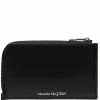 Alexander McQueen logo-print zip-around wallet