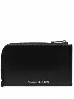 Alexander McQueen logo-print zip-around wallet
