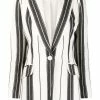 Alexander McQueen striped single-breasted blazer