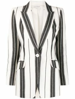 Alexander McQueen striped single-breasted blazer