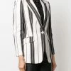 Alexander McQueen striped single-breasted blazer