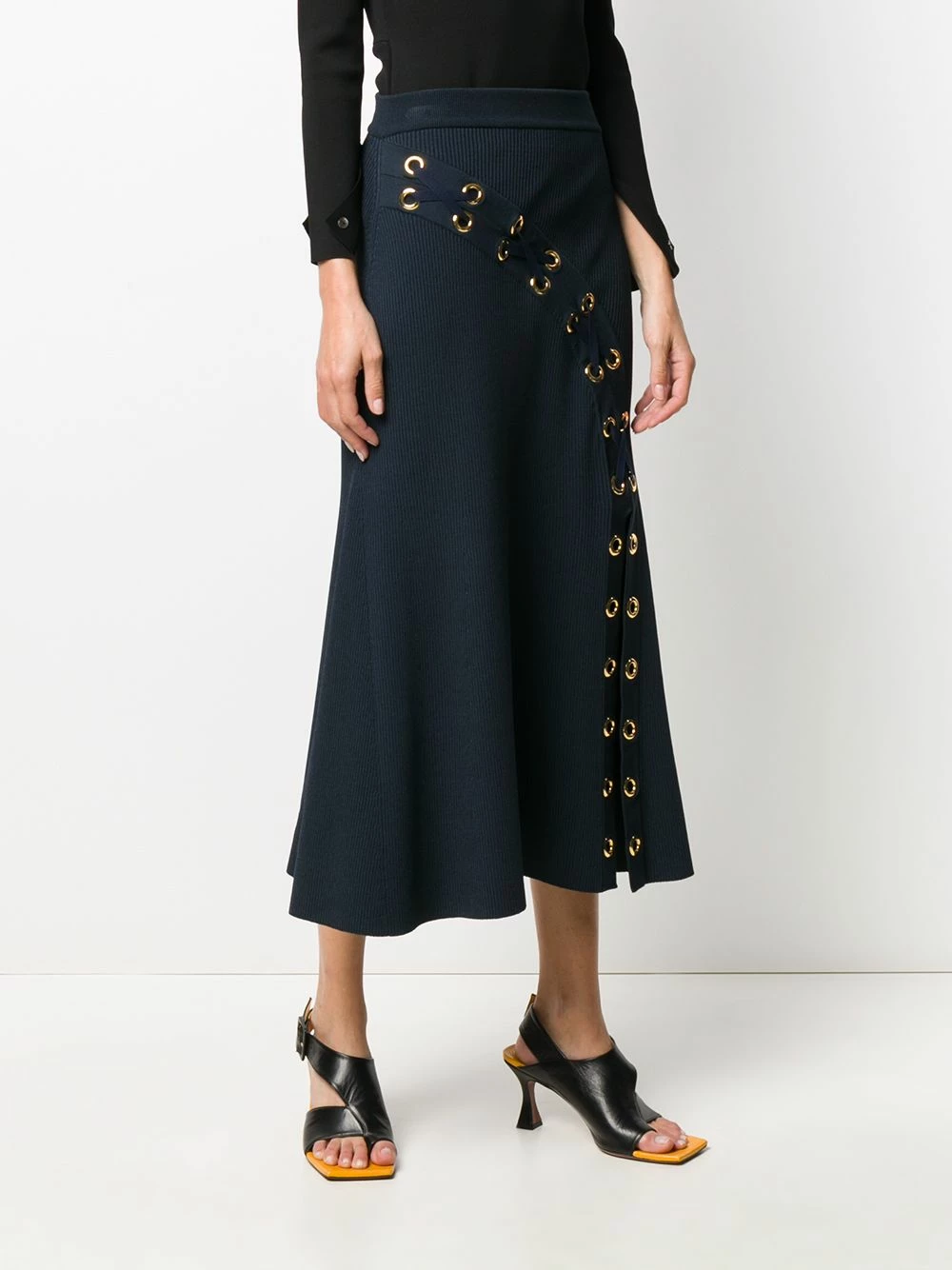 Alexander McQueen Lattice ribbed knit skirt 3 Alexander McQueen lattice ribbed knit skirt