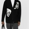 Alexander McQueen skull intarsia wool cardigan