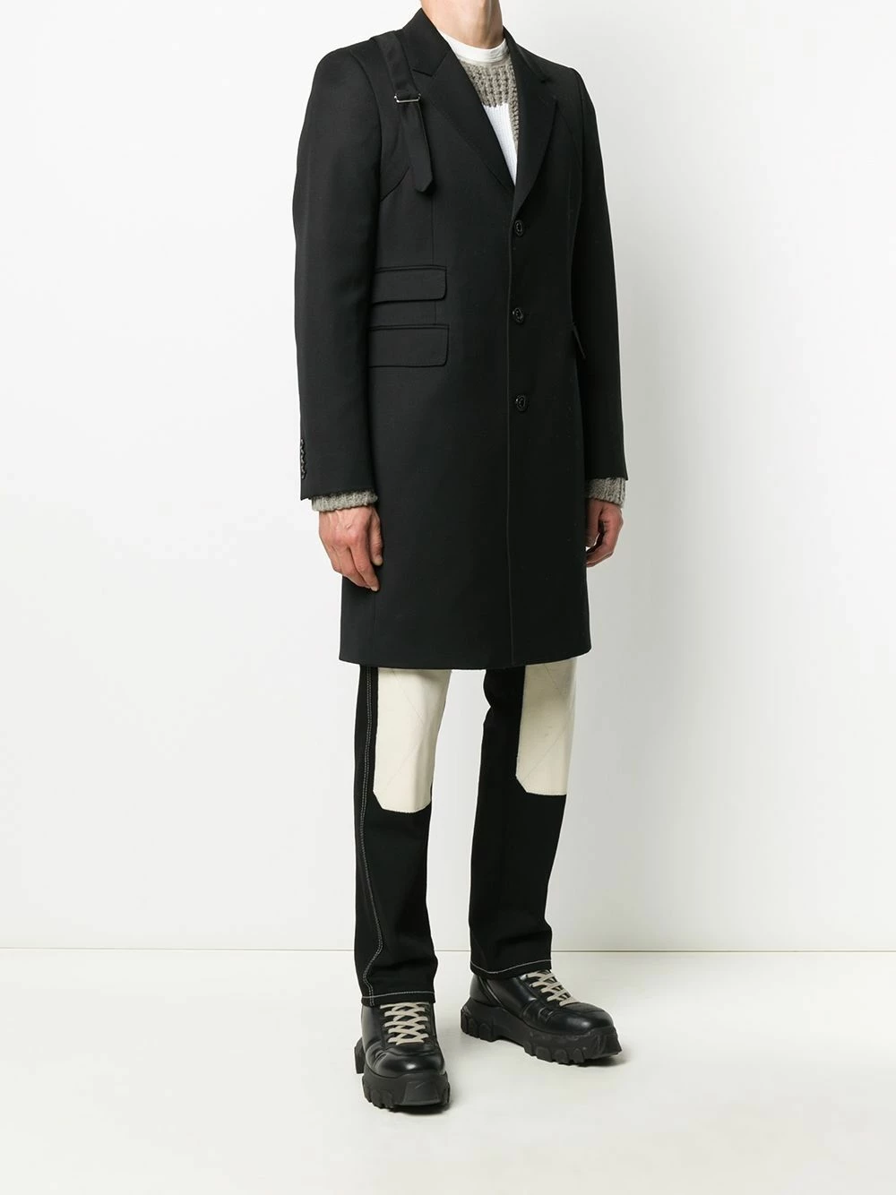 Alexander McQueen Single breasted cavalry twill coat 3 Alexander McQueen single-breasted cavalry twill coat
